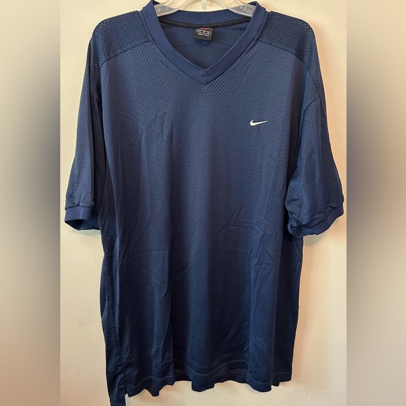 Nike Other - Nike Shirt Men’s XL Navy Basketball‎ Mesh White Swoosh